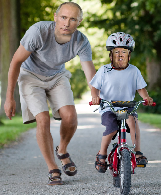 Papa Putin and little Donald.