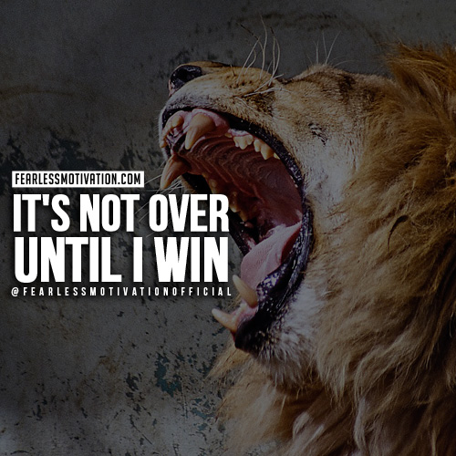 lion quotes not over