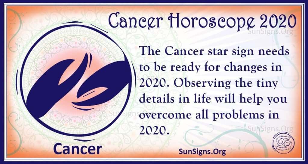 cancer horoscope 2020